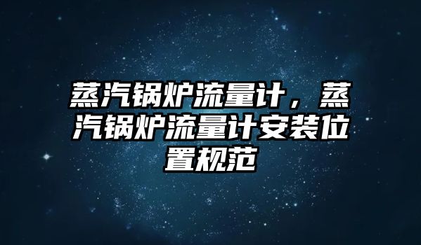 蒸汽鍋爐流量計，蒸汽鍋爐流量計安裝位置規范