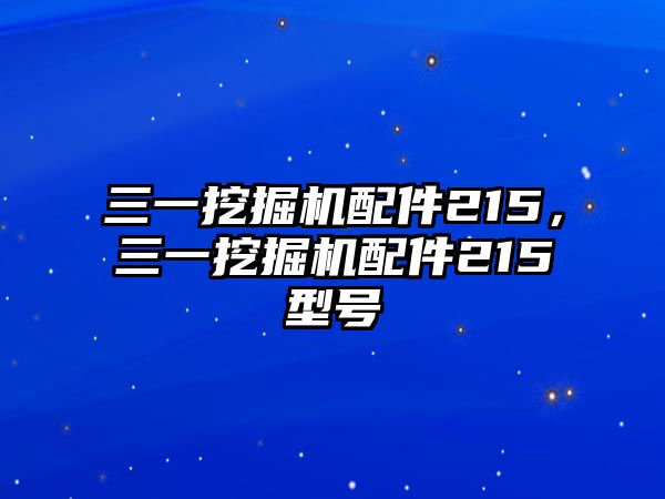 三一挖掘機配件215，三一挖掘機配件215型號