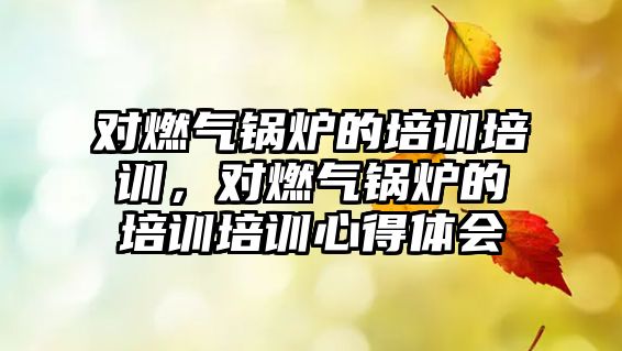 對燃氣鍋爐的培訓培訓，對燃氣鍋爐的培訓培訓心得體會