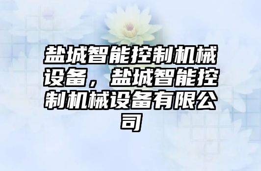 鹽城智能控制機械設備，鹽城智能控制機械設備有限公司