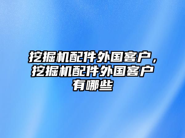 挖掘機(jī)配件外國客戶，挖掘機(jī)配件外國客戶有哪些