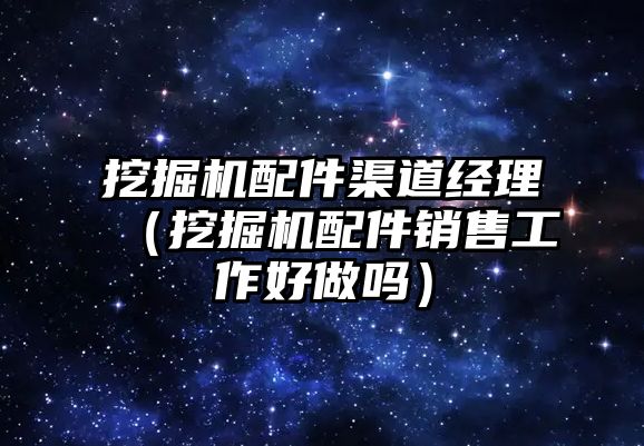 挖掘機配件渠道經理（挖掘機配件銷售工作好做嗎）