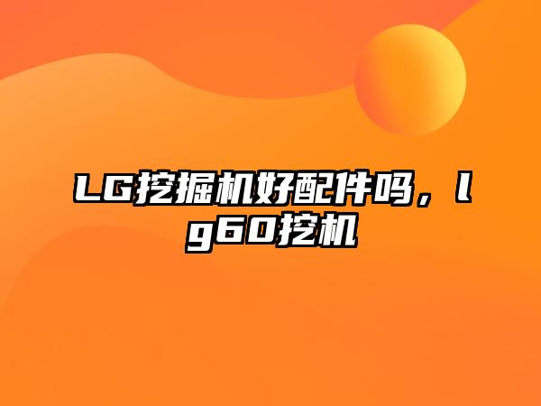 LG挖掘機好配件嗎，lg60挖機