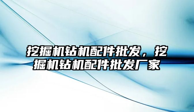 挖掘機鉆機配件批發，挖掘機鉆機配件批發廠家