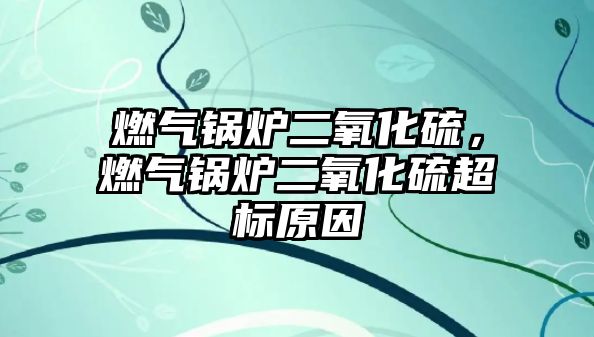 燃氣鍋爐二氧化硫，燃氣鍋爐二氧化硫超標原因