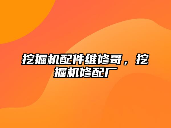 挖掘機配件維修哥，挖掘機修配廠