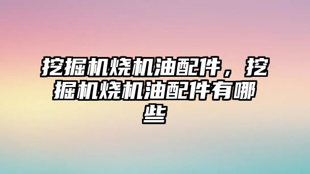 挖掘機燒機油配件，挖掘機燒機油配件有哪些