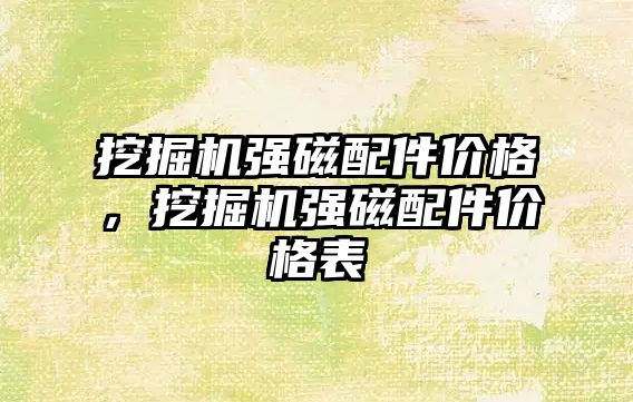 挖掘機強磁配件價格，挖掘機強磁配件價格表