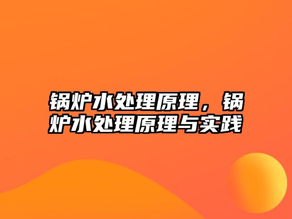 鍋爐水處理原理，鍋爐水處理原理與實踐