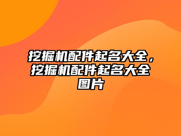 挖掘機配件起名大全，挖掘機配件起名大全圖片