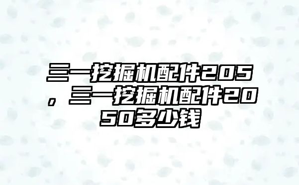 三一挖掘機配件205，三一挖掘機配件2050多少錢