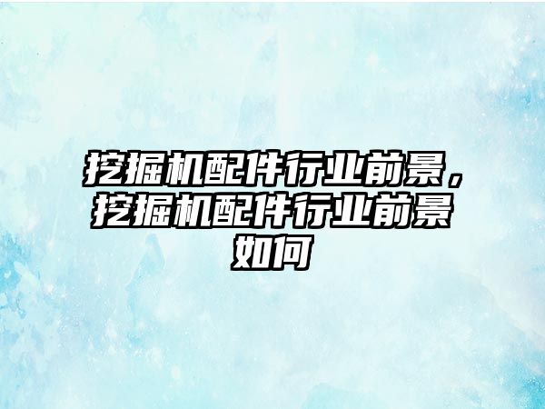 挖掘機配件行業(yè)前景，挖掘機配件行業(yè)前景如何