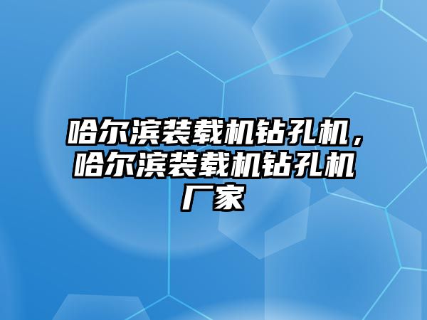 哈爾濱裝載機鉆孔機，哈爾濱裝載機鉆孔機廠家