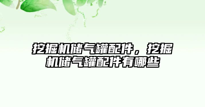 挖掘機儲氣罐配件，挖掘機儲氣罐配件有哪些