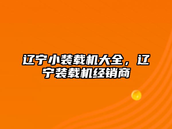 遼寧小裝載機(jī)大全，遼寧裝載機(jī)經(jīng)銷商