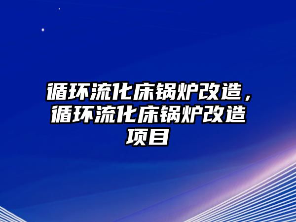 循環(huán)流化床鍋爐改造，循環(huán)流化床鍋爐改造項目