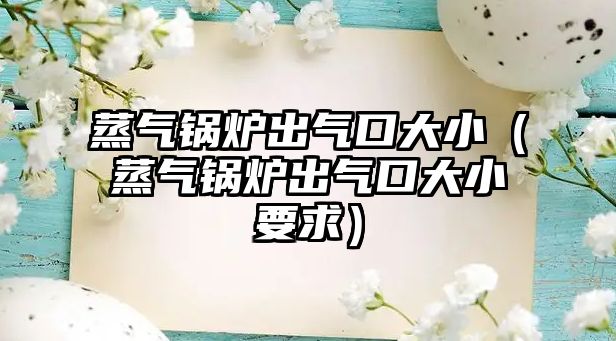 蒸氣鍋爐出氣口大?。ㄕ魵忮仩t出氣口大小要求）