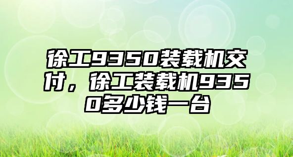 徐工9350裝載機(jī)交付，徐工裝載機(jī)9350多少錢(qián)一臺(tái)