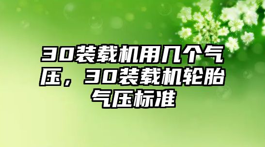 30裝載機用幾個氣壓，30裝載機輪胎氣壓標準