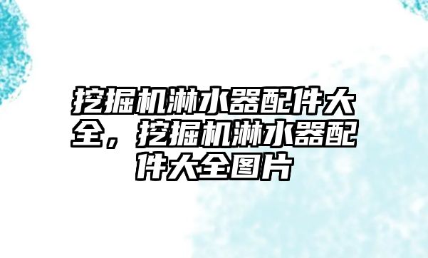 挖掘機淋水器配件大全，挖掘機淋水器配件大全圖片