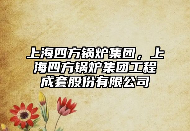 上海四方鍋爐集團(tuán)，上海四方鍋爐集團(tuán)工程成套股份有限公司