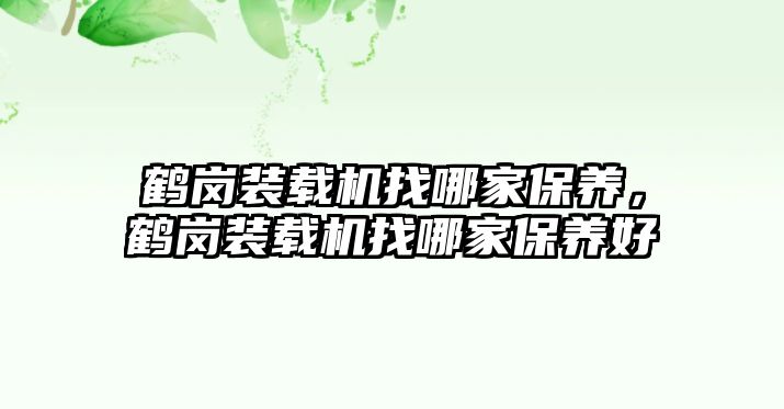 鶴崗裝載機(jī)找哪家保養(yǎng)，鶴崗裝載機(jī)找哪家保養(yǎng)好