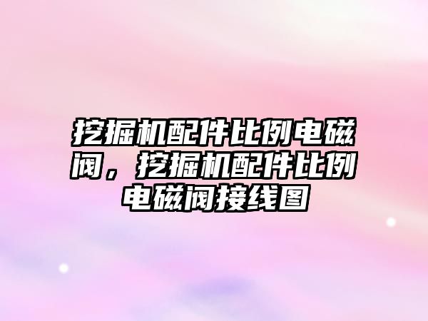 挖掘機配件比例電磁閥，挖掘機配件比例電磁閥接線圖