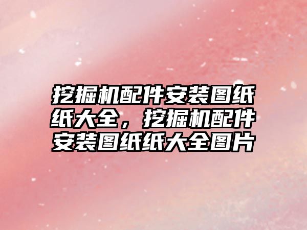 挖掘機配件安裝圖紙紙大全，挖掘機配件安裝圖紙紙大全圖片