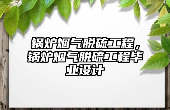 鍋爐煙氣脫硫工程，鍋爐煙氣脫硫工程畢業設計