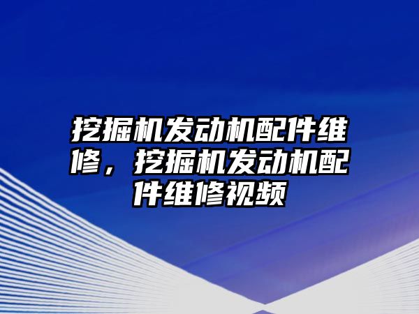 挖掘機發動機配件維修，挖掘機發動機配件維修視頻