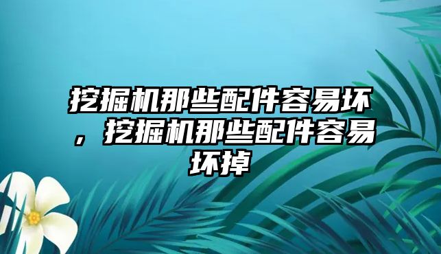 挖掘機那些配件容易壞，挖掘機那些配件容易壞掉