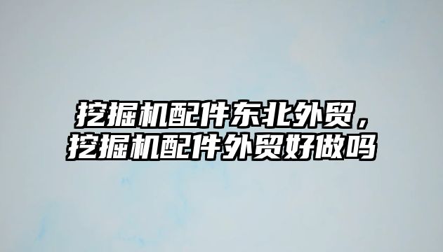 挖掘機配件東北外貿，挖掘機配件外貿好做嗎