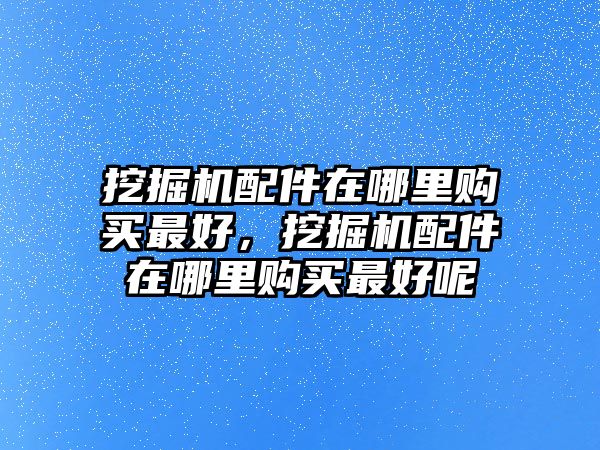 挖掘機配件在哪里購買最好，挖掘機配件在哪里購買最好呢