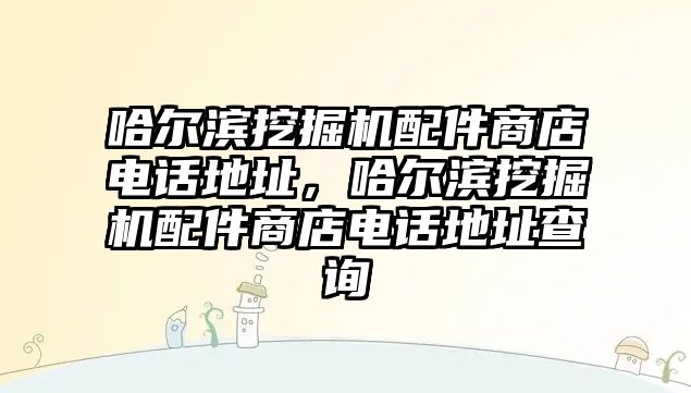 哈爾濱挖掘機配件商店電話地址，哈爾濱挖掘機配件商店電話地址查詢