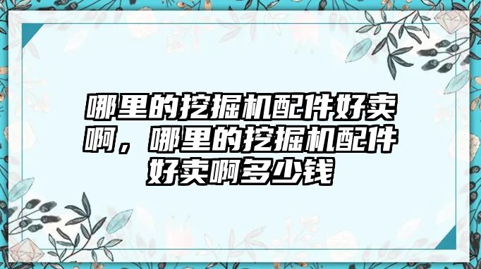 哪里的挖掘機(jī)配件好賣啊，哪里的挖掘機(jī)配件好賣啊多少錢(qián)