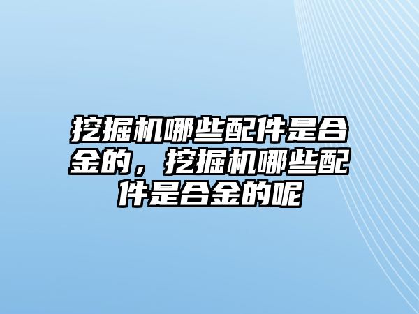 挖掘機哪些配件是合金的，挖掘機哪些配件是合金的呢