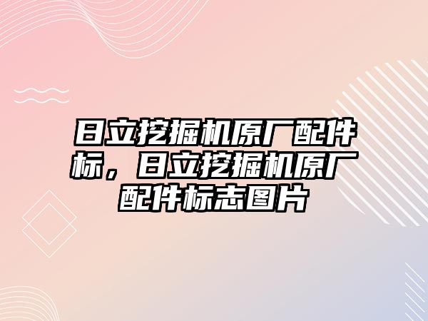 日立挖掘機原廠配件標，日立挖掘機原廠配件標志圖片