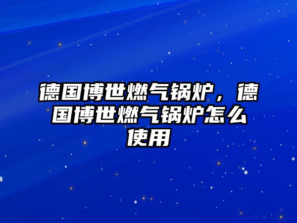 德國(guó)博世燃?xì)忮仩t，德國(guó)博世燃?xì)忮仩t怎么使用