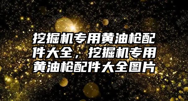 挖掘機專用黃油槍配件大全，挖掘機專用黃油槍配件大全圖片