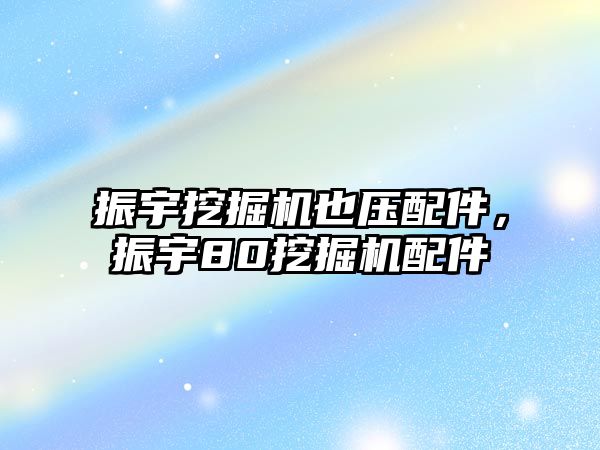 振宇挖掘機也壓配件，振宇80挖掘機配件