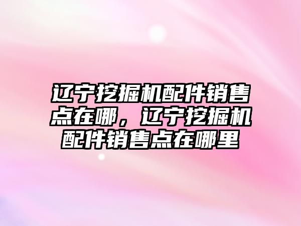 遼寧挖掘機配件銷售點在哪，遼寧挖掘機配件銷售點在哪里