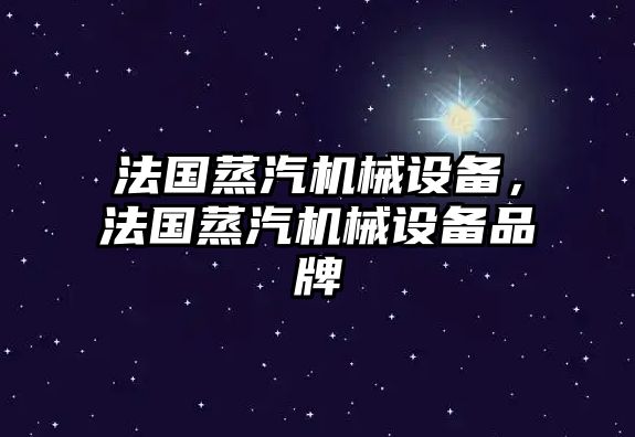 法國蒸汽機械設備，法國蒸汽機械設備品牌