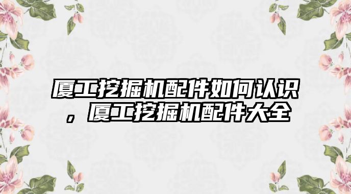 廈工挖掘機配件如何認識，廈工挖掘機配件大全