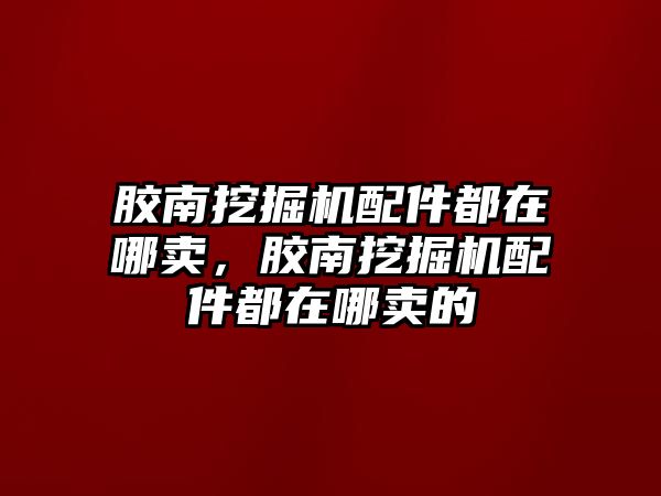 膠南挖掘機配件都在哪賣，膠南挖掘機配件都在哪賣的