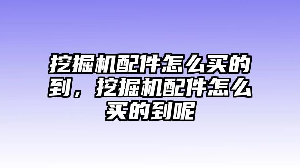 挖掘機配件怎么買的到，挖掘機配件怎么買的到呢