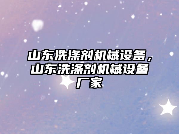 山東洗滌劑機械設備，山東洗滌劑機械設備廠家