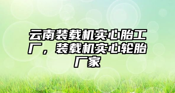 云南裝載機實心胎工廠，裝載機實心輪胎廠家