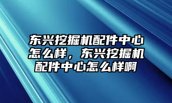 東興挖掘機配件中心怎么樣，東興挖掘機配件中心怎么樣啊