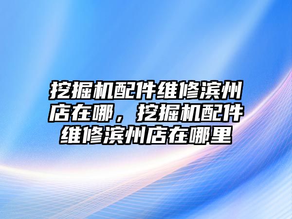 挖掘機配件維修濱州店在哪，挖掘機配件維修濱州店在哪里