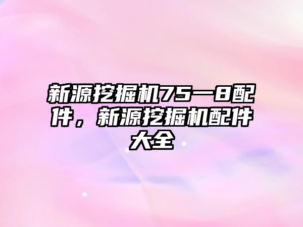 新源挖掘機(jī)75一8配件，新源挖掘機(jī)配件大全